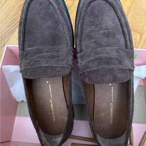 Women's Dark Brown Suede Loafers